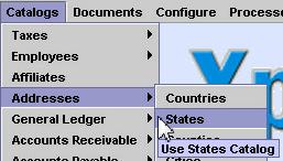 How to open States catalog Menus to open States catalog