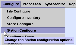 Menu Station Configure