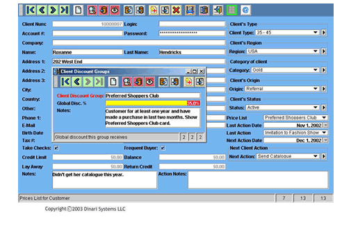 16.	CRM module: price lists by customer