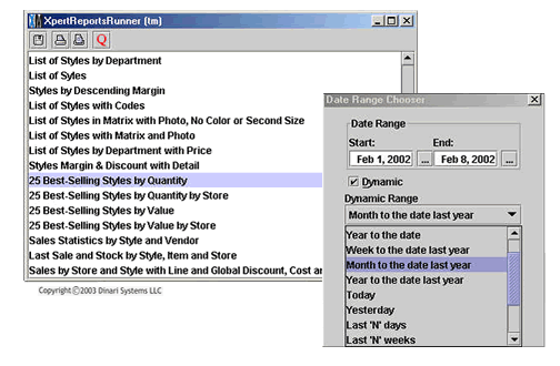 25.	Use Dynamic date ranges in any retail sales report